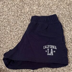 Garage Navy High Waist Shorts